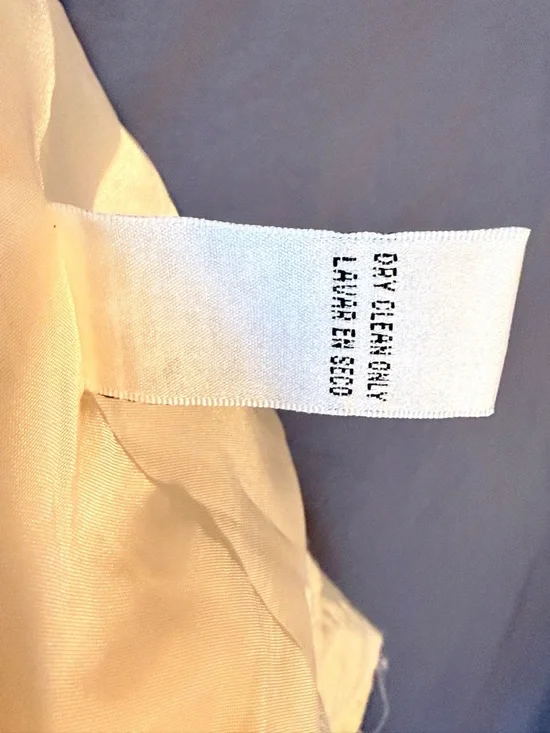 Vtg Isabella Suits 2-Piece Skirt Set Size 12 Cream Jacquard Floral Blazer Ruffle - Picture 7 of 15